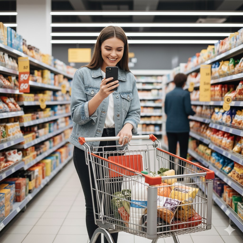 Persona escaneando ticket